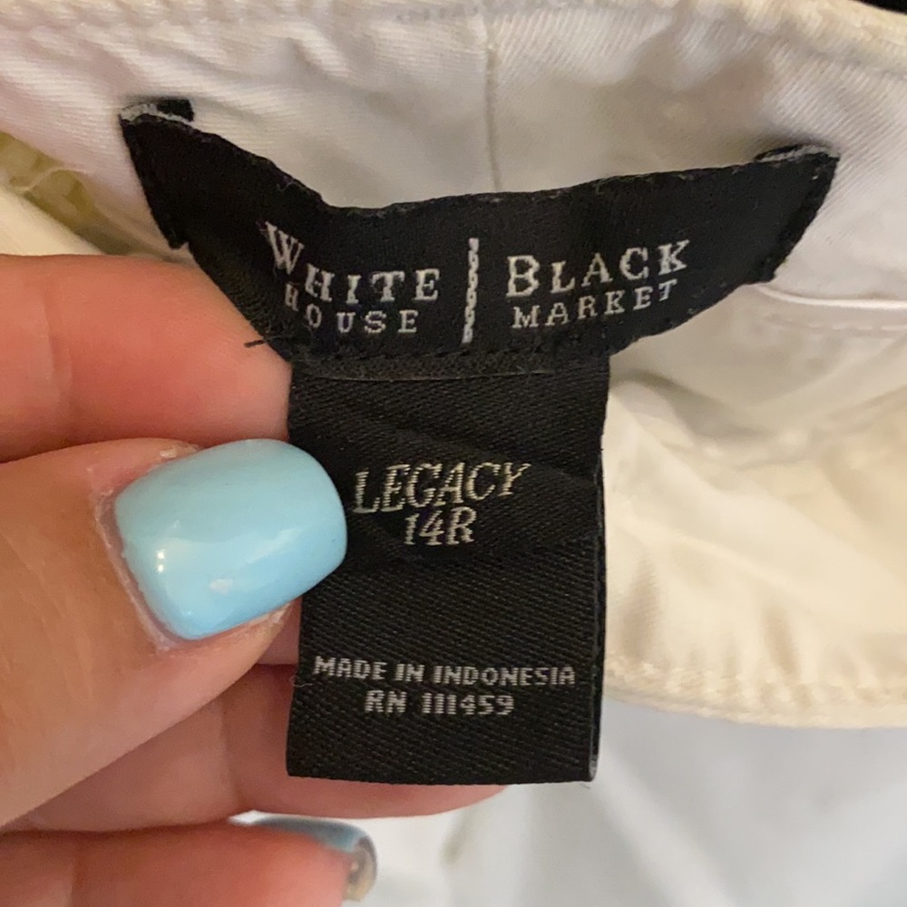White Women's Bootcut Pants - Picture 4 of 4